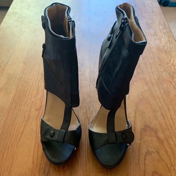 Lilliana Shoes - SOLD Lilliana Peep Toe Cuffed High Heel Booties